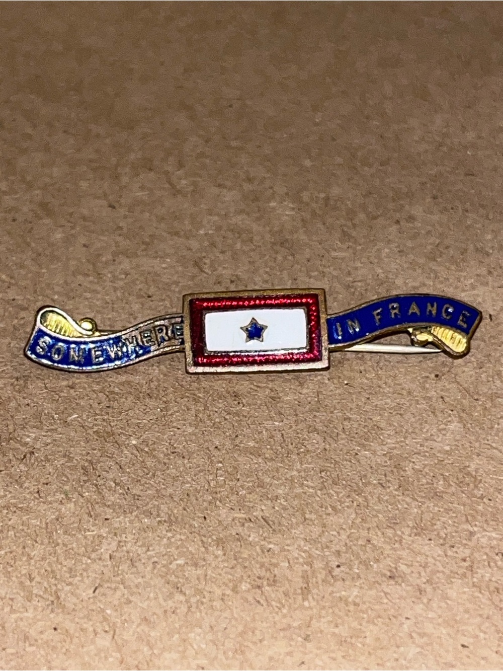 Antique WWI "Somewhere in France" Service Star Sweetheart Pin